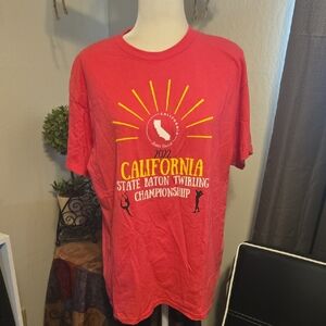 Gildan Pink California Baton Twirling Tee